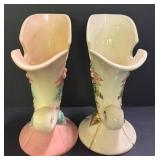 E3 - Vintage Hull Woodland Cornucopia Vases (Lot of 2)