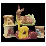 E3 - Vintage Shawnee & McCoy Deer Planters Mixed Lot
