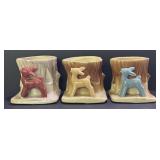 E3 - Vintage Shawnee & McCoy Deer Planters Mixed Lot
