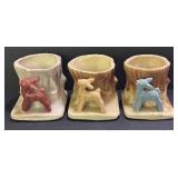 E3 - Vintage Shawnee & McCoy Deer Planters Mixed Lot