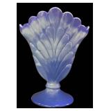 E2 - Fenton Periwinkle Blue Plume Vase