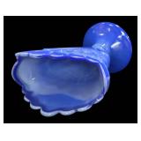 E2 - Fenton Periwinkle Blue Plume Vase