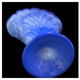 E2 - Fenton Periwinkle Blue Plume Vase