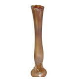 E1 - Vintage Jeanette & Dugan Carnival Glass Candlesticks & Bud Vase (Lot of 3)