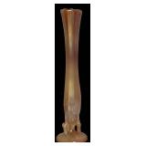 E1 - Vintage Jeanette & Dugan Carnival Glass Candlesticks & Bud Vase (Lot of 3)