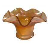 C4 - Vintage Fenton & Dugan Marigold Carnival Glass Basket, Vase & Bonbon Dish