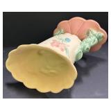 C4 - Vintage Hull Pottery Bowknot & Woodland Vase Mixed Lot