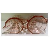 C3 - Vintage Pink Depression Glass Fostoria Fairfax Dish & Indiana Glass Tea Room Mixed Lot