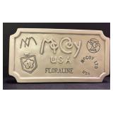 C3 - Vintage McCoy Floraline Pottery Planter & Dealer Sign Plaque Mixed Lot