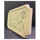 C3 - Vintage McCoy Floraline Pottery Planter & Dealer Sign Plaque Mixed Lot