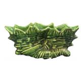 C4 - Vintage Green Ceramic Leaf Planters (Set of 2)