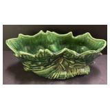 C4 - Vintage Green Ceramic Leaf Planters (Set of 2)