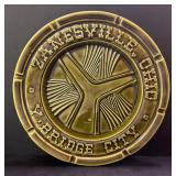 C2 - Vintage McCoy Y-bridge Souvenir Ashtray & Ribbed Pedestal Planter Mixed Lot