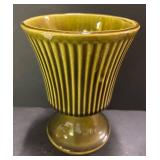 C2 - Vintage McCoy Y-bridge Souvenir Ashtray & Ribbed Pedestal Planter Mixed Lot