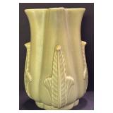 F2 - Vintage Red Wing Pottery Leaf Vase 8.5" Tall