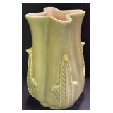F2 - Vintage Red Wing Pottery Leaf Vase 8.5" Tall
