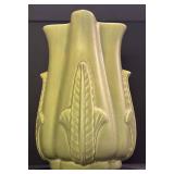 F2 - Vintage Red Wing Pottery Leaf Vase 8.5" Tall