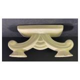 D1 - Vintage Red Wing Pottery Double Candle Holder & Cornucopia Vases (Lot of 3)
