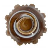 D1 - Vintage Imperial Glass Company Caramel Slag Glass Dutch Windmill Bowls 8" Pair