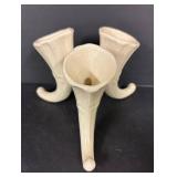 D1 - Vintage Red Wing Pottery Dynasty Plum Blossom Yellow Platter & Cornucopia Holder Mixed Lot