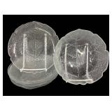 D2 - Vintage Arcoroc Aspen Clear Glass Bowls & Luncheon Plates