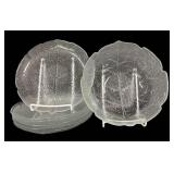 D2 - Vintage Arcoroc Aspen Clear Glass Bowls & Luncheon Plates