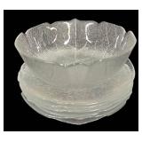 D2 - Vintage Arcoroc Aspen Clear Glass Bowls & Luncheon Plates