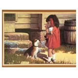 W - Vintage Jim Daly "Confrontation" Framed Art Print (1980)