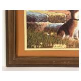 W - Vintage Jim Daly "Confrontation" Framed Art Print (1980)