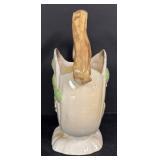 D5 - Vintage Roseville Pottery Ming Tree Basket Vase