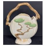D5 - Vintage Roseville Pottery Ming Tree Basket Vase