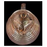 D2 - Vintage Pink Anchor Hocking Manhattan Tilted Ball Pitcher