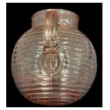 D2 - Vintage Pink Anchor Hocking Manhattan Tilted Ball Pitcher