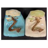 D3 - Vintage 1948 Roseville Pottery Ming Tree Bookends