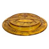 D3 - Vintage Indiana Glass Mother Goose Amber Glass Nursery Rhyme Set