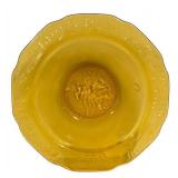 D3 - Vintage Indiana Glass Mother Goose Amber Glass Nursery Rhyme Set
