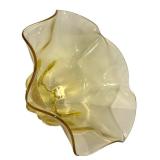 D4 - Vintage Cambridge Glass Yellow Ruffled Bowl
