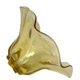 D4 - Vintage Cambridge Glass Yellow Ruffled Bowl