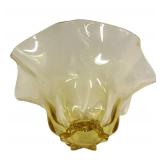 D4 - Vintage Cambridge Glass Yellow Ruffled Bowl