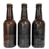 W - Budweiser Collectible Glass Bottles (Lot of 3)