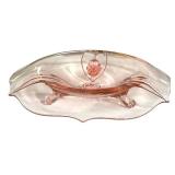 D5 - Vintage Lancaster Glass Co. Pink Console Bowl 13"