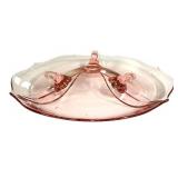 D5 - Vintage Lancaster Glass Co. Pink Console Bowl 13"