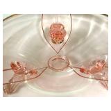 D5 - Vintage Lancaster Glass Co. Pink Console Bowl 13"