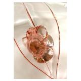 D5 - Vintage Lancaster Glass Co. Pink Console Bowl 13"