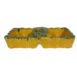 D4 - Vintage McCoy Bamboo Centerpiece Planter With Candle Holder