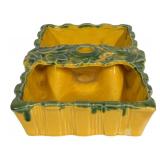 D4 - Vintage McCoy Bamboo Centerpiece Planter With Candle Holder