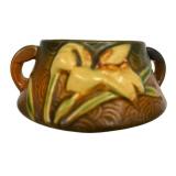 D5 - Vintage Roseville Pottery Zephyr Lily Tea Set in Siena