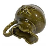 D4 - Vintage McCoy Pottery Olive Green Pitcher & Basin Set 1962