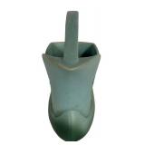 D5 - Vintage Roseville Pottery Silhouette Basket Blue-Green Matte Glaze