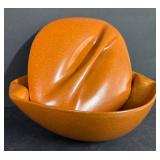 E5 - Vintage Raymor Roseville Pottery Casserole Dish With Cover 183-11